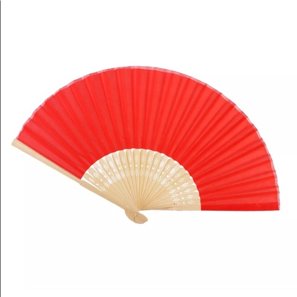 🌹Beautiful Hand Fan 🌹Color-Red🌹NEW - Picture 4 of 6